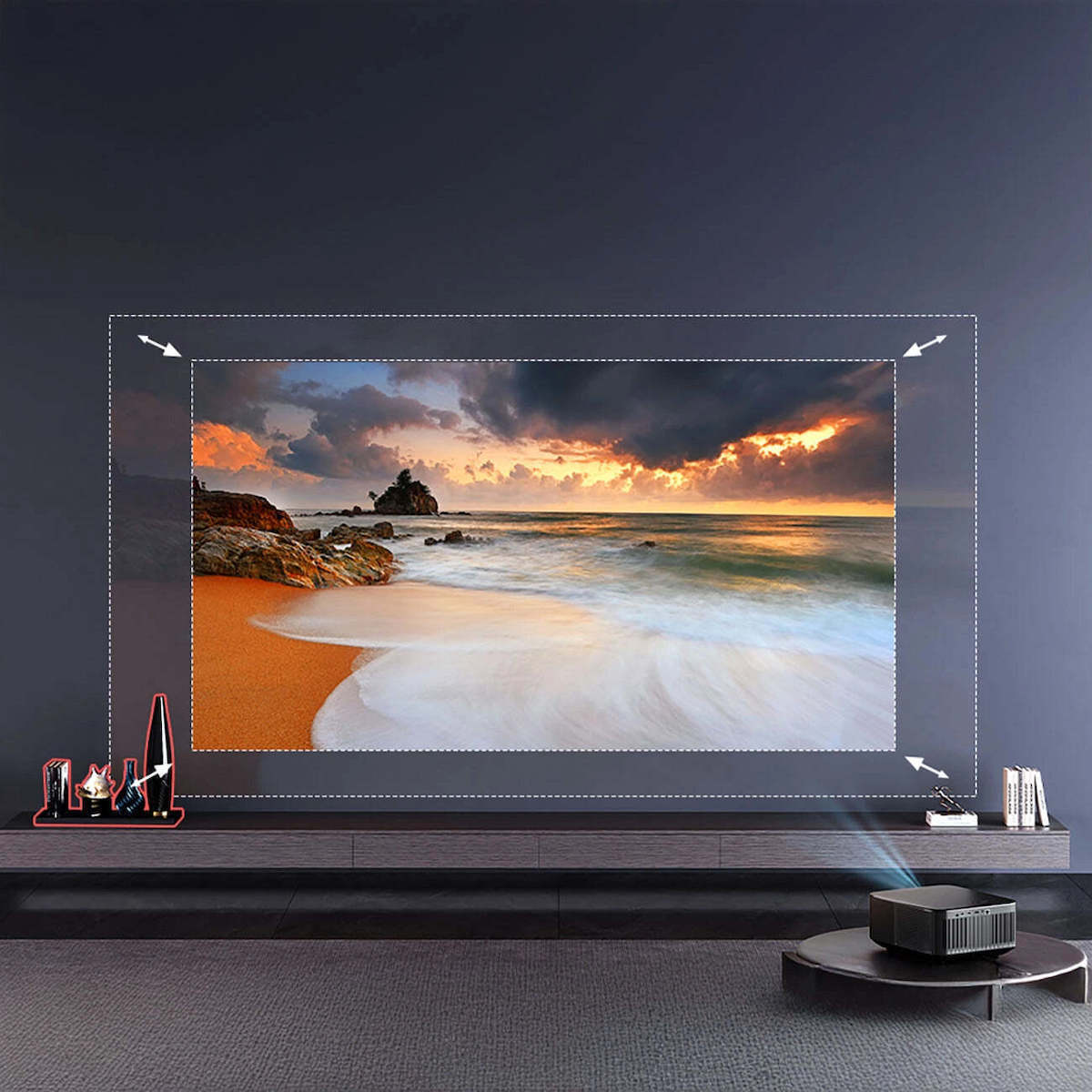 Yaber K3 Pro Projector LCD Full HD Απλής Λάμπας με Wi-Fi και Ενσωματωμένα Ηχεία Μαύρος