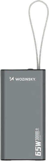 Wozinsky K65+ Power Bank 30000mAh 65W με Θύρα USB-A και 2 Θύρες USB-C Power Delivery Μαύρο