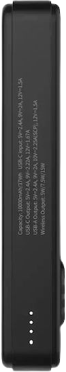 Wozinsky WLWP-10KA0Y3S Power Bank 10000mAh 22.5W με Θύρα USB-A και Θύρα USB-C Power Delivery Μαύρο