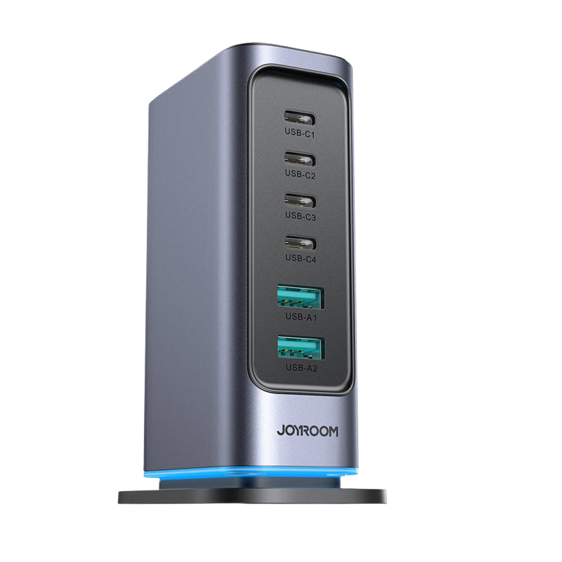Joyroom Βάση Φόρτισης GaN με 2 Θύρες USB-A και 4 Θύρες USB-C 65W σε Γκρι χρώμα (JR-TCM02)