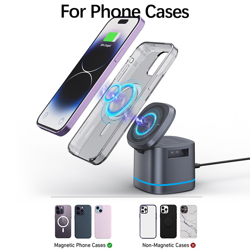 ασύρματος φορτιστής 3 σε 1 κινητό apple watch airpods