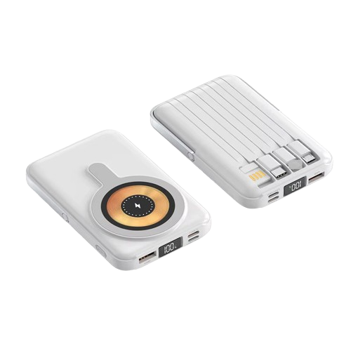 MagSafe Powerbank 10000mAh – PD 22.5W Fast Charge with 4 Built-in Cables