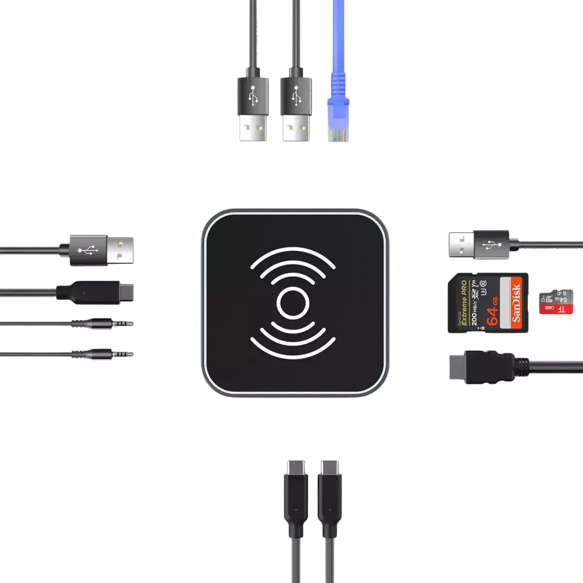 Wozinsky WHBC09Y8S USB-C Docking Station με HDMI 4K PD Ethernet Γκρι