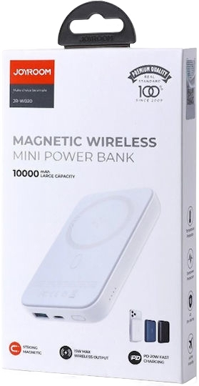 Joyroom JR-W020 MagSafe Power Bank 10000mAh 20W with USB-A Port and USB-C Power Delivery Port