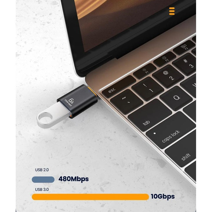 Cantell Μετατροπέας 6A USB-C male σε USB-A female OTG