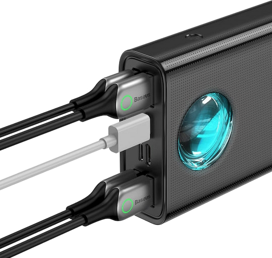 Baseus Amblight Overseas Edition Power Bank 30000mAh 65W με 4 Θύρες USB-A και Θύρα USB-C Power Delivery