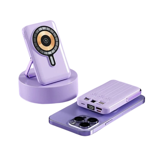 MagSafe Powerbank 10000mAh – PD 22.5W Fast Charge with 4 Built-in Cables