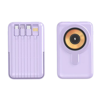 MagSafe Powerbank 10000mAh – PD 22.5W Fast Charge with 4 Built-in Cables