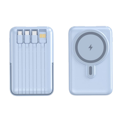 MagSafe Powerbank 10000mAh – PD 22.5W Fast Charge with 4 Built-in Cables