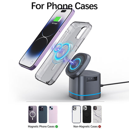 ασύρματος φορτιστής 3 σε 1 κινητό apple watch airpods