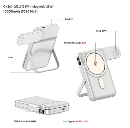 qi2 magnetic powerbank 10000mah 25w ασύρματη φόρτιση