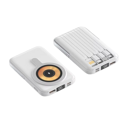 MagSafe Powerbank 10000mAh – PD 22.5W Fast Charge with 4 Built-in Cables