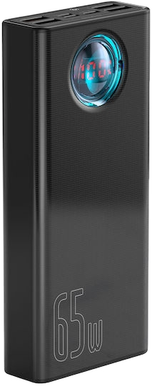 Baseus Amblight Overseas Edition Power Bank 30000mAh 65W με 4 Θύρες USB-A και Θύρα USB-C Power Delivery
