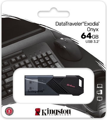 Kingston DataTraveler Exodia Onyx 64GB USB 3.2 Stick Grey