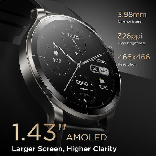 Joyroom Jr-fv1 Venture Series 1.43 Inch Bluetooth Call Smart Watch Supports Sleep Monitoring Blood Oxygen Detection Dark Grey